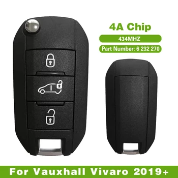 CN088007 Substituição de Virar a Chave Para o Vauxhall Vivaro 2019+ Remoto 434MHz HITAG AES / 4A Chip HU83 Lâmina de Número de Peça 6 232 270