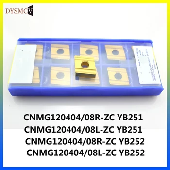 CNMG120408R-ZC CNMG120408L-ZC YBC251 YBC252 pastilhas para torneamento de pastilhas de metal duro,