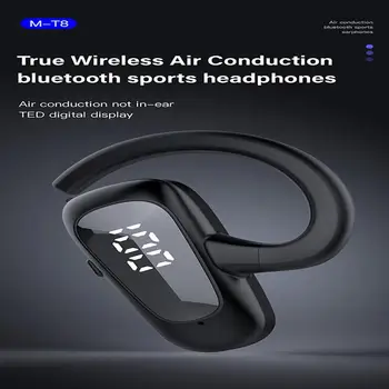 Compatíveis com Bluetooth, Fone de ouvido Condução de Ar Visor Digital Único Gancho da Orelha sem Fio de Esportes de Música, Jogos de Negócios Fones de ouvido