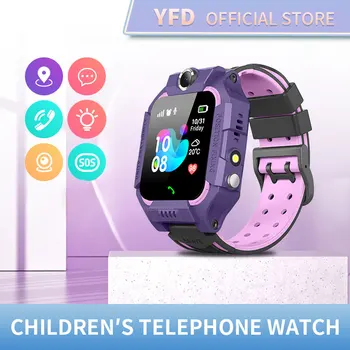 Crianças Inteligentes Relógio à prova d'água IP67 SOS Antil-perda de Telefone de Chamada de Bebê 2G Cartão SIM Local Tracker Smartwatch Para Crianças Presentes
