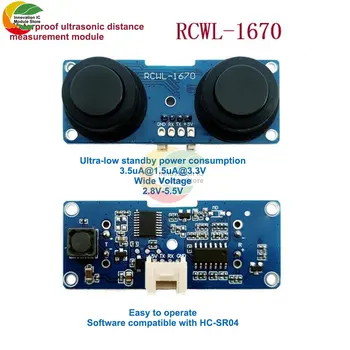 DC3-5V RCWL-1670 ultra-Sônica que Vão Módulo Impermeável Transceptor de Divisão do HC-SR04 HC SR04 HCSR04 Sensor de Distância Para Arduino