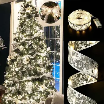 DIODO emissor de Fita de Luzes Decoração de Natal Enfeite de Árvore de Natal Arcos Seqüência de Luzes Decoração de Casa de Novo Ano 2023 a decoração do partido