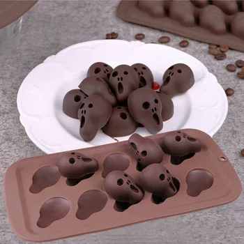 DIY Criativo Morcego Crânio Engraçado Abóbora Cookies de Chocolate do Molde de Silicone Cookie Doces de Halloween Molde de Decoração de Bolo Ferramentas de Cozimento