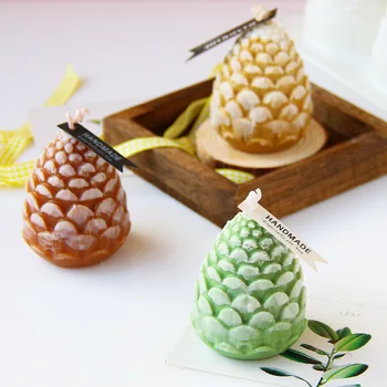 DIY de Natal Pine Cone de Vela de Silicone do Molde 3D Perfumado Vela Resina Molde Criativo Pastelaria Cupcake de Silicone do Molde