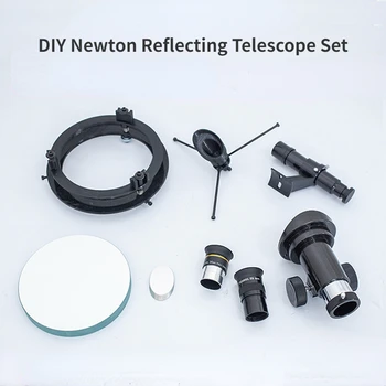 DIY Reflexiva Telescópio Astronómico Conjunto de Espelho Primário Secundário Espelho da Base de dados de Focalizador Ocular Finderscope