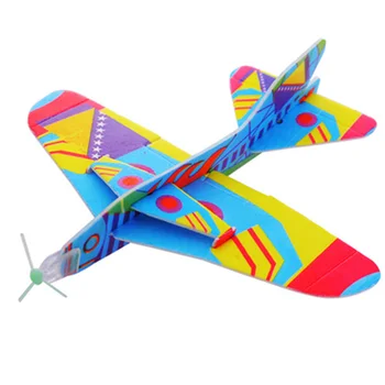 DIY Voar de Volta Mão de Lançar Aeronaves Voando de Planador avião de Brinquedo Avião Feito De Espuma Plast Saco do Partido Enchimentos Crianças Brinquedos Jogo