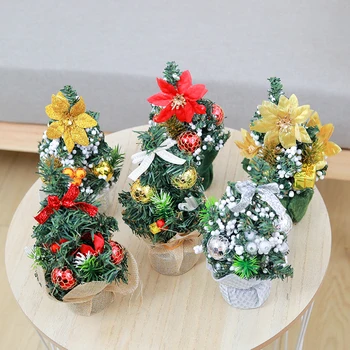 DIY Árvore de Natal Feliz Natal Decorações Para a Casa De 2023 Cristmas Enfeite de Natal de Navidad Presentes Papai Noel Mini Árvore de Ano Novo
