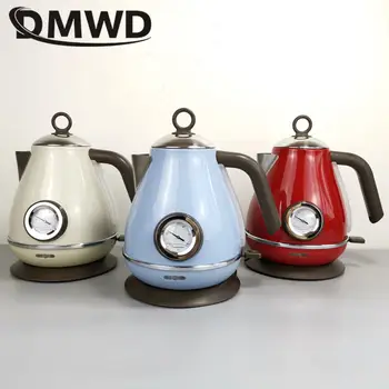 DMWD 1.7 L Domésticos, Chaleira Eléctrica de Alimentos em aço Inoxidável de grau Aquecedor de Água de Caldeira de Café Pote de Chá Com Termômetro da UE 220V