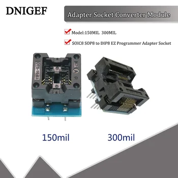 DNIGEF SOP16 para DIP8 Adaptador de 150mil 300mil Soquete IC Programador Para EZP2010 EZP2013 RT809F CH341A