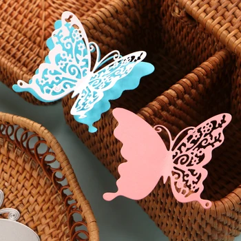 DUOFEN de CORTE de METAL MORRE recorte borboletas 2pcs conjunto de estêncil DIY Scrapbook Papel Álbum 2021 novo