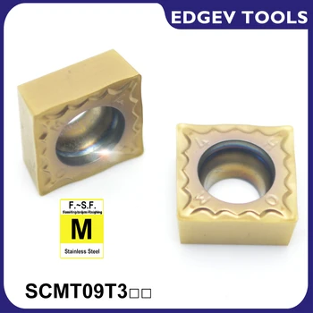 EDGEV 10PCS SCMT09T304 SCMT09T308 CNC Insertos de Carboneto de Tungstênio Ferramentas de Torneamento, Usinagem de aço Inoxidável/M