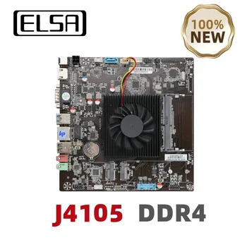 ELSA J4105 Mini ITX placa-Mãe CPU Integrada, Memória DDR4 CPU, placa-Mãe de Combinação interna Ventoinha Silenciosa de LVDS Nova Marca