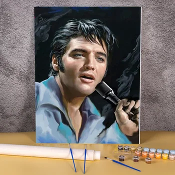 Elvis Presley DIY de Pintar Por Números Kit de Tintas Acrílicas 50*70 Pintura Sobre Tela, Decoração Artesanato Para Adultos Obra