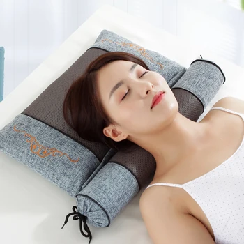 Ervas Chinesas Travesseiro De Pescoço Inflável Compressa Quente Combinação De Almofadas Para A Reparação De Coluna Cervical Saúde Fisioterapia Travesseiro