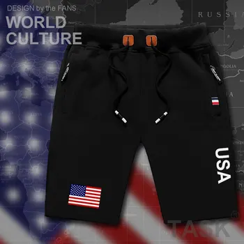 Estados unidos da América EUA mens calções de praia masculina da nova board shorts bandeira de treino de bolso com zíper suor musculação 2017 novo