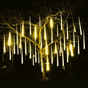 Exterior chuva de Meteoros Luz da corda LED Impermeável Decoração de Casamento Lâmpada de Fadas Pátio com Jardim Cortinas Decoração Navidad 2023