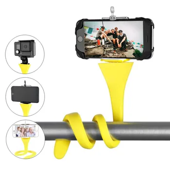 Flexível Selfie Vara Tripé, Monopé Macaco Titular para GoPro para Câmera do IPhone Carro do Telefone de Bicicleta Universal