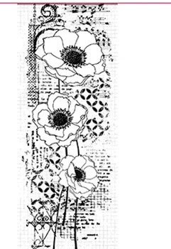 Flores de plano de fundo Transparente, Clara de Silicone Carimbo de DIY scrapbooking/álbum de fotos Decorativo selo claro W1796