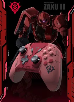 FlyDiGi Gundam polvo 2 ZAKU 2.4 G sem fio controlador de jogo vermelho de Múltiplas plataformas RGB vibração gamepad para o telefone móvel, PC TV