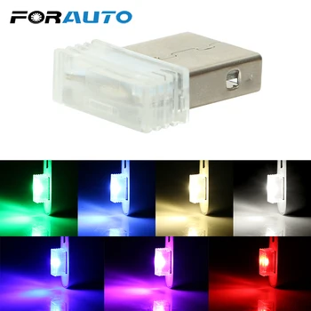 FORAUTO Mini USB Lâmpada Decorativa do Ambiente de Lâmpada Automático Interior, as Luzes de Emergência Iluminação de Neon LED Carro Atmosfera Luzes Carro-estilo