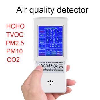 Formaldeído Testes Precisos PM2.5 PM10 CO2 AQI Detector de Home Office no Interior de Medição de Ferramenta Multifuncional de Qualidade do Ar Monitor