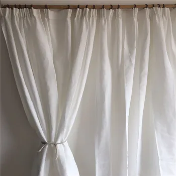 High-end Sólido Branco Cortinas para Sala de estar Modem cortinas Blackout Cortinas para o Quarto de Cânhamo Cortina Simples Tratamentos de Janela