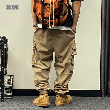Hip hop americano calças cargo os homens de roupas Japonesa streetwear oversize corredores coreano Tendência Corredores de harajuku calças casuais