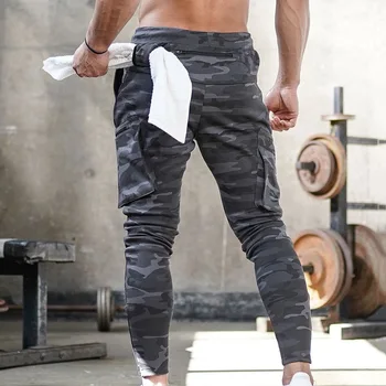 Homens Sweatpant Multi-bolso de Calças no Tornozelo Calças com Zíper para Homens Casuais Corredores de Outono Homens de Atletismo Calças