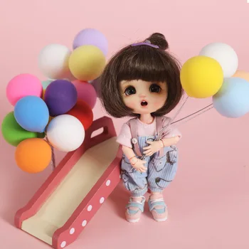 HOUZIWA 5PCS/MONTE OB11 1/6 1/4 1/8 1/12 Boneca Acessórios Mini Balão Para Casa de bonecas