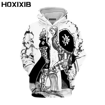 HOXIXIB Homens Casaco de Poliéster Anime 3D com Capuz Imprimir Os Sete Pecados Mortais Hoodies Leão Pecado do Orgulho Escanor Mulheres O Pescoço Roupas