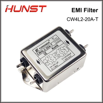 Hunst Poder Filtro EMI CW4L2-20A-T CA monofásica 115 V / 20A 250V 50/60HZ Para a Máquina de Corte a Laser E Máquina da Marcação do Laser.