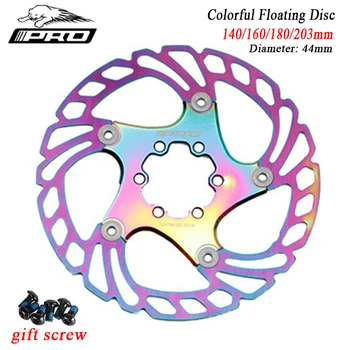 IIIPRO Coloridas e Flutuantes Disco de freio de bicicleta de Rotor bicicleta disc140/160/180/203 Seis Prego Freio a Disco Placa de