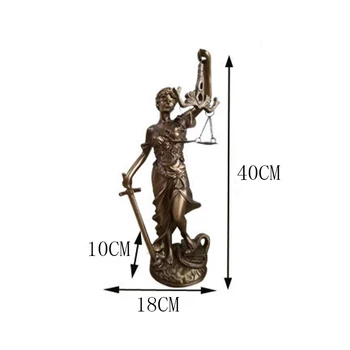 Imitação de Cobre Estátua Da Justiça, a Deusa Da justiça E a Justiça Themis Estátua Escritório de advocacia Tribunal Interior Equilíbrio Decoração