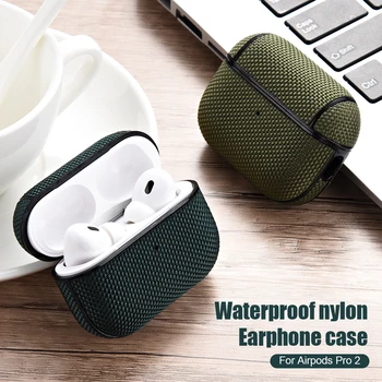 Impermeável, Nylon Fone de ouvido Caso para Airpods Pro 2 Capa para Apple Airpods Pro2 pro 2 2022 Geração de Caixa de Carregamento de Protecção de Caso