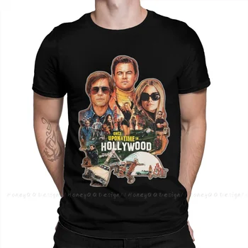 Inglourious Basterds Camiseta era Uma Vez Em HOLLYWOOD Tarantino Crewneck Algodão Homens Camisas de Gola Redonda Camisa Original