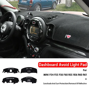 Interior do carro Dashboard Escudo de Luz Esteira pára-Sol Almofada Para BMW MINI Cooper F54 F55 F56 F60 R55 R56 R60 Estilo Carro Acessórios