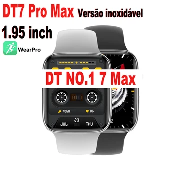IWO DT NÃO.1 7 Max Smart Watch para Homens Mulheres 1.95 polegadas AI Assistente de Voz da BT Call GPS Faixa de frequência Cardíaca ECG DT7 Pro MAX Smart Watch