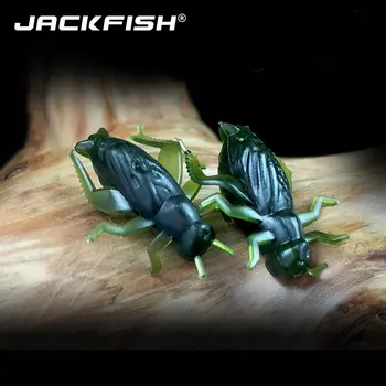 JACKFISH 50pcs Larva Iscas Moles de 25mm de 0,7 G de Iscas Artificiais de Pesca Worm de Silicone de Baixo Pique Minnow Swimbait Jigging Iscas de Plástico