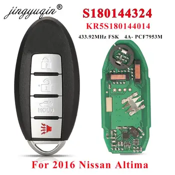 jingyuqin S180144324 433.92 MHz 4A Smart Remote Chave do Carro 4Buttons para Nissan Maxima Altima Teana 2016 2017 2018 Fob KR5S180144014