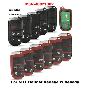 jingyuqin Substituir o Smart Remote, Chave do Carro M3N40821302 Fob 433MHz ID46 Chip Para SRT Hellcat Redeye Widebody Com Logotipo