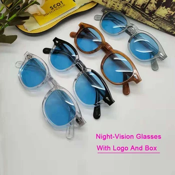 Johnny Depp Noite-Óculos de Visão do Homem LEMTOSH Óculos de sol Polarizados Mulher de Proteção Mudanças Drivers de Óculos de Sol Óculos Com Caixa