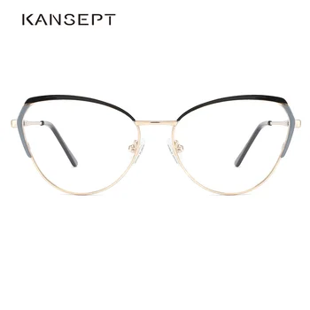 KANSEPT Mulheres de Óculos com Armação Vintage Olho de Gato Prescrição de Óculos Mulheres Miopia Espetáculo Óculos de 2021 Nova Moda