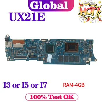 KEFU UX21 placa-mãe Para ASUS Zenbook UX21E Laptop placa-Mãe I3 I5 I7 2ª Geração 4 GB/memória RAM Notebook PLACA PRINCIPAL