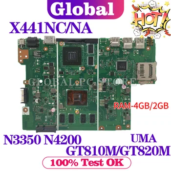 KEFU X441N placa-mãe Para ASUS Vivobook Max X441NC F441NA A441NA X441NA K441NA Laptop placa-Mãe N3350 N4200 2G/4G-RAM UMA/GT810