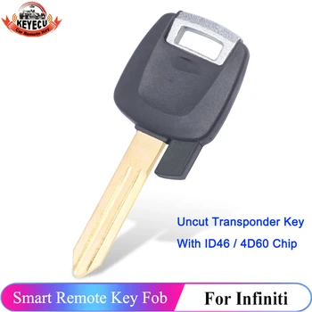 KEYECU sem cortes de Ignição por Transponder Chave do Carro Com ID46 / 4D60 Chip Para Infiniti G20 I30 I35 QX4 FX35 FX45 G35 M45 Q45 QX56 Fob