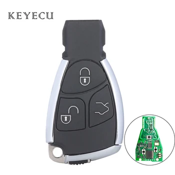 Keyecu Smart Carro de Controle Remoto chaveiro de 3 Botões 315/ 433MHz NEC Chip para o Benz 2000 2001 2002 2003 2004 2005 2006 2007 a 2014