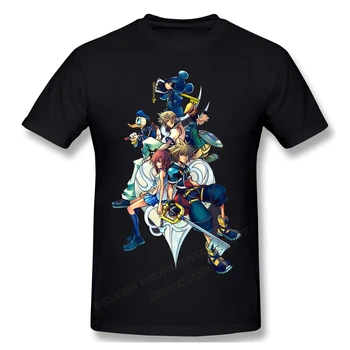 Kingdom Hearts T-Shirt Homens Mulheres da Moda de T-shirts Crianças Hip Hop Tops Tee Meninos Menina Tees de Algodão Camiseta Mangá Kingdom Hearts Tshirt