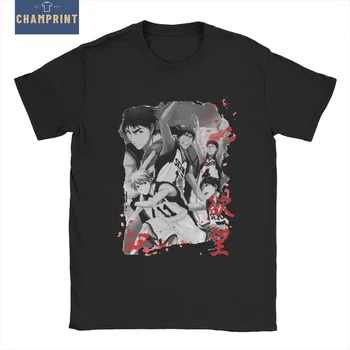 Kuroko no Basket Homens T-Shirt Desafio de Basquete Engraçado Camisetas de Manga Curta, Gola Redonda, T-Shirts de Algodão, Roupas de Presente de Aniversário