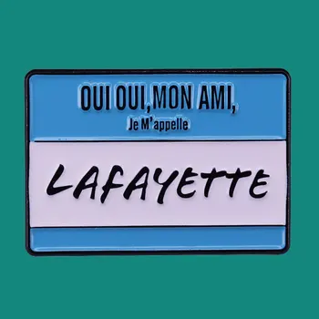 Lafayette Nome Do Esmalte Pinos Broche De Recolha De Música Emblemas De Lapela Homens, Mulheres, Moda Jóias Presentes Adornam Mochila Coleira De Chapéu