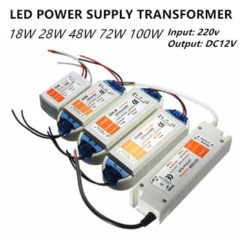 led de alimentação led de transformador de 12v controlador de led 5W 18w 28w 48w 72w 100w de tira de led mr16 mr11